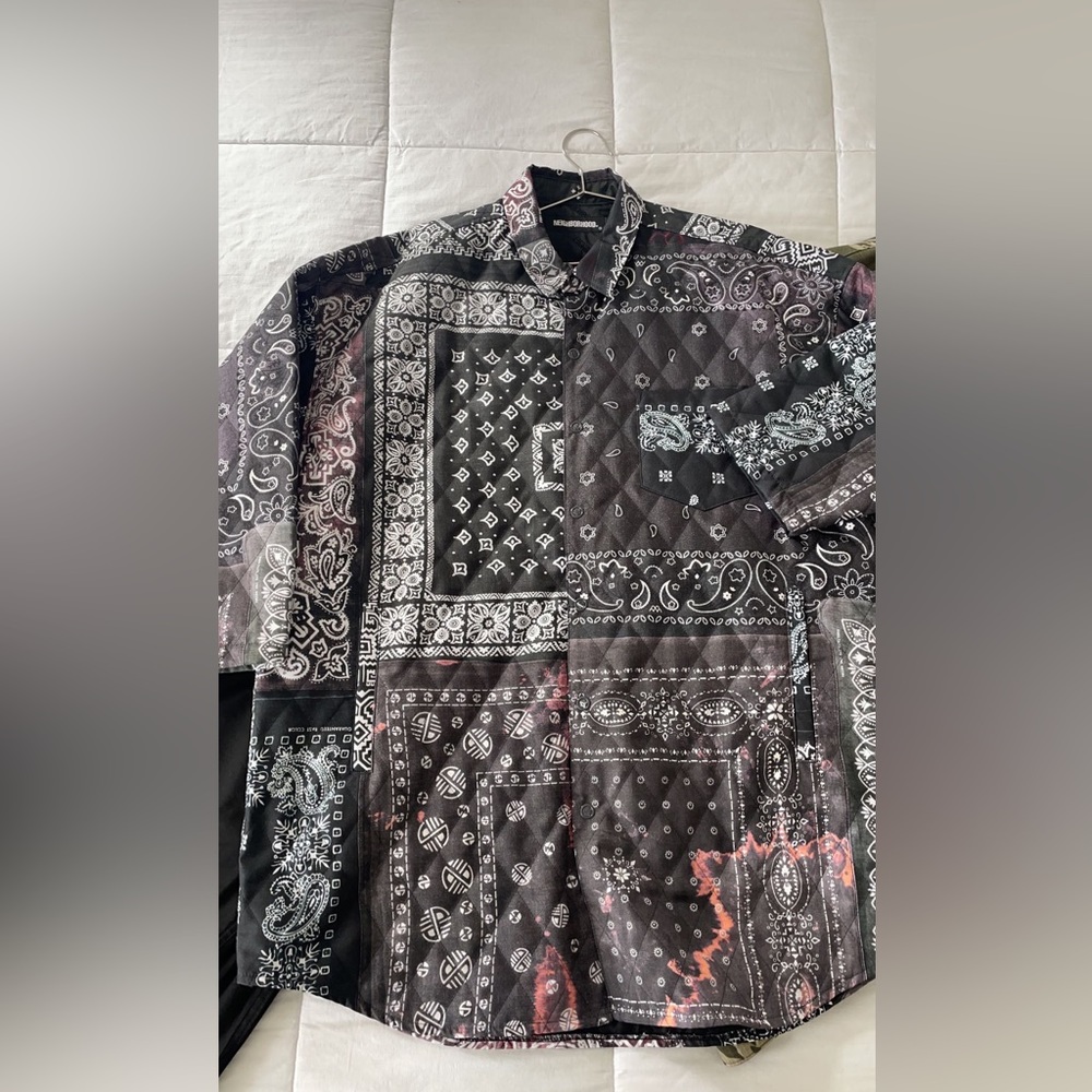 Neighborhood Japan paisley patchwork long coat